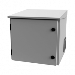 Gabinete de Exterior con Rack de 19 de 9UR con Ventiladores y Termosta
