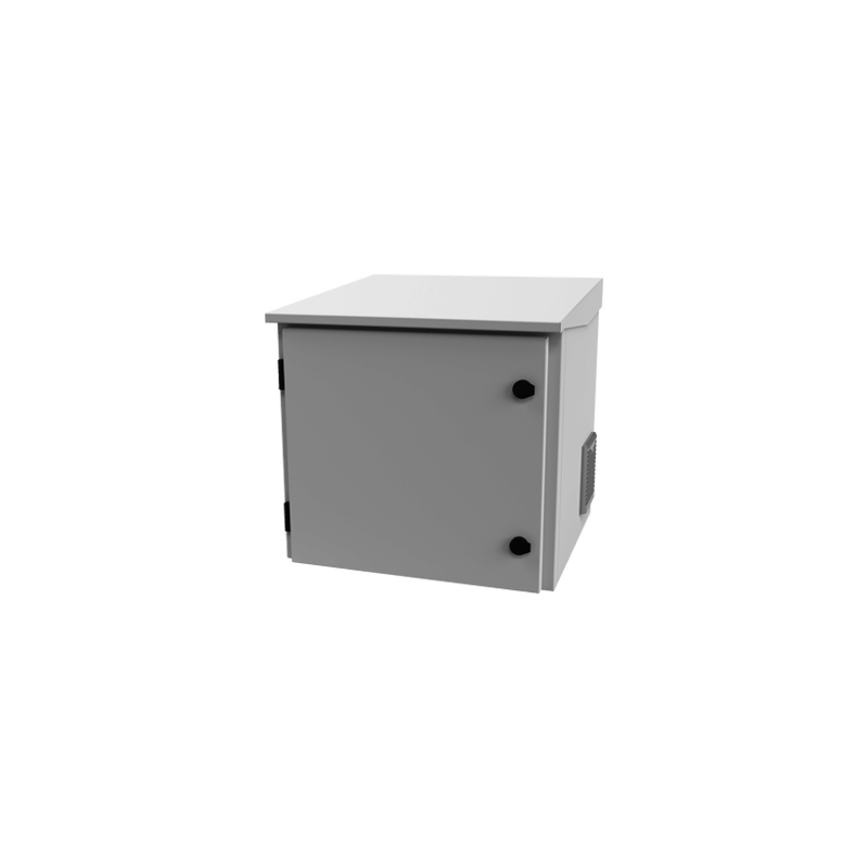 Gabinete de Exterior con Rack de 19 de 9UR con Ventiladores y Termosta