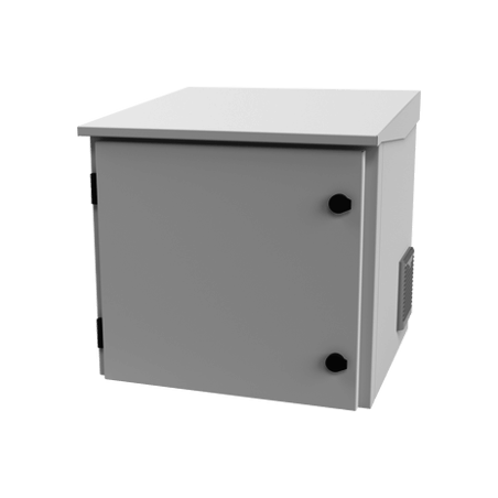 Gabinete de Exterior con Rack de 19 de 9UR con Ventiladores y Termosta