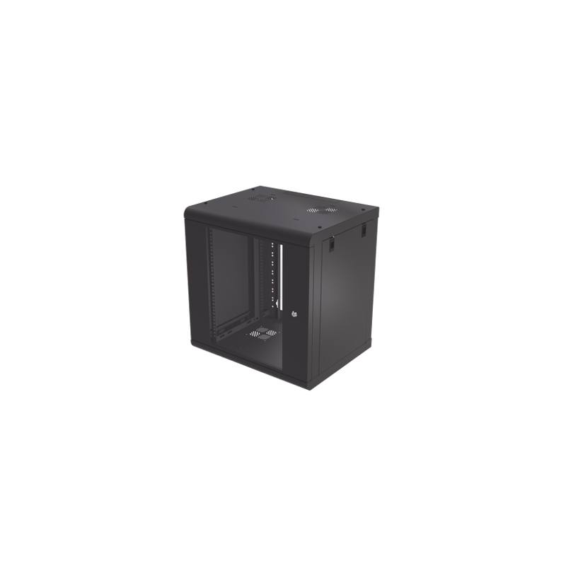 Gabinete de Pared de 12U con Puerta de Cristal Templado, 479.5 mm de P
