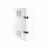 Gabinete para instalación de 2 Baterías PL110D12, Fabricado en Lámina