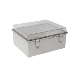 Gabinete Plástico ABS, Puerta Transparente, Uso en Intemperie IP66 (19