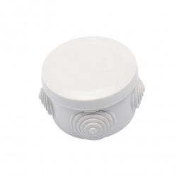 Caja Derivación-Conexión de Plástico Circular con 4 Glándulas de Goma