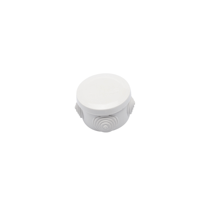 Caja Derivación-Conexión de Plástico Circular con 4 Glándulas de Goma