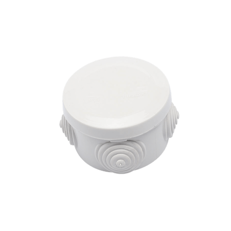 Caja Derivación-Conexión de Plástico Circular con 4 Glándulas de Goma