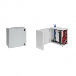 Gabinete de Montaje en Pared L-Box, 610 x 610 x 313 mm, de Acero, 6 UR