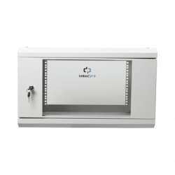 Gabinete de Pared de 6U con Puerta de Cristal Templado, 455 mm de Prof