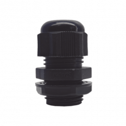 Conector Plástico Negro Tipo Glándula para Rosca NPT 1/2
