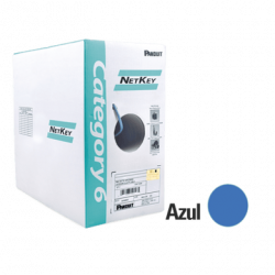 Bobina de Cable UTP 305 m. de Cobre, NetKey, Reelex, Azul, Categoría 6