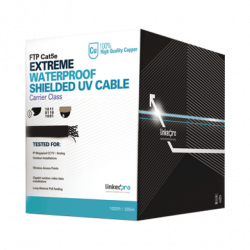 Bobina de cable de 305 m, Cat5e, color negro, sin blindar, para aplica