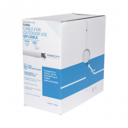 Bobina de cable de 305 m, Cat5e, para intemperie, sin blindar, color b