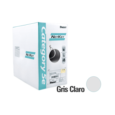 Bobina de Cable UTP 305 m. de Cobre, NetKey, Gris Claro, Categoría 5e