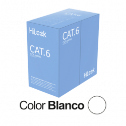 Bobina de Cable UTP 305 Mts / Cat 6 (24 AWG) / Color Blanco / PVC (CM)