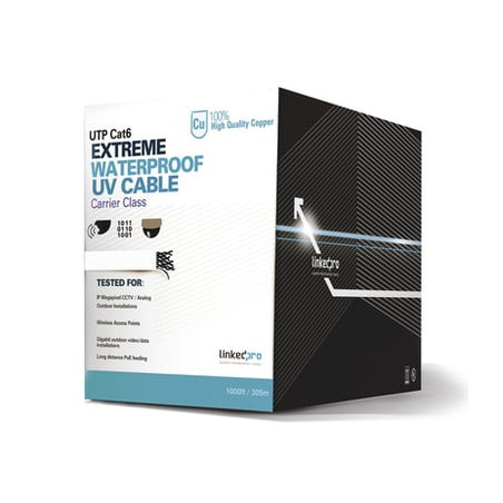 Bobina de cable UTP 305 Metros Cat6, Calibre 23, CLIMAS EXTREMOS, Colo