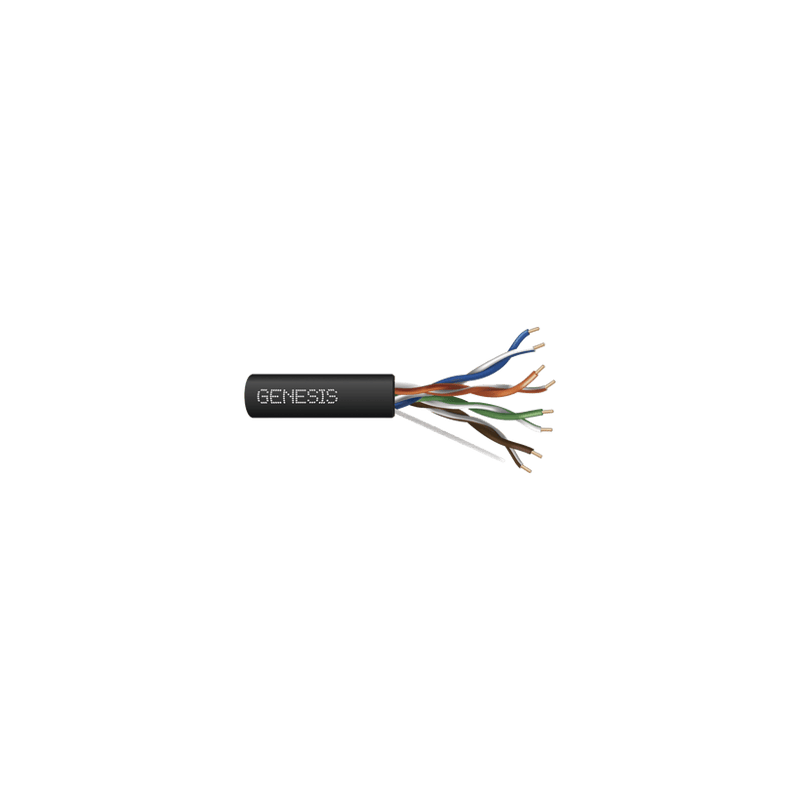 Bobina de Cable de 305 Metros UTP Cat6 RISER / Color Negro / UL, CMR S