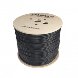 Bobina de Cable Siamés Cat5E CCA  2 Cables Gruesos (16 AWG) para Alime