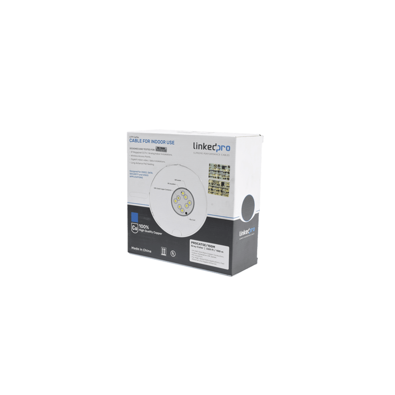 Cable Cat5e de alto rendimiento, con certificaciones ETL, UL, color gr