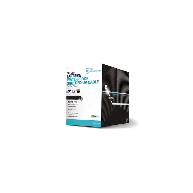 Bobina de 152.5 metros Cat6 CALIBRE 23 Exterior Blindado tipo FTP Para