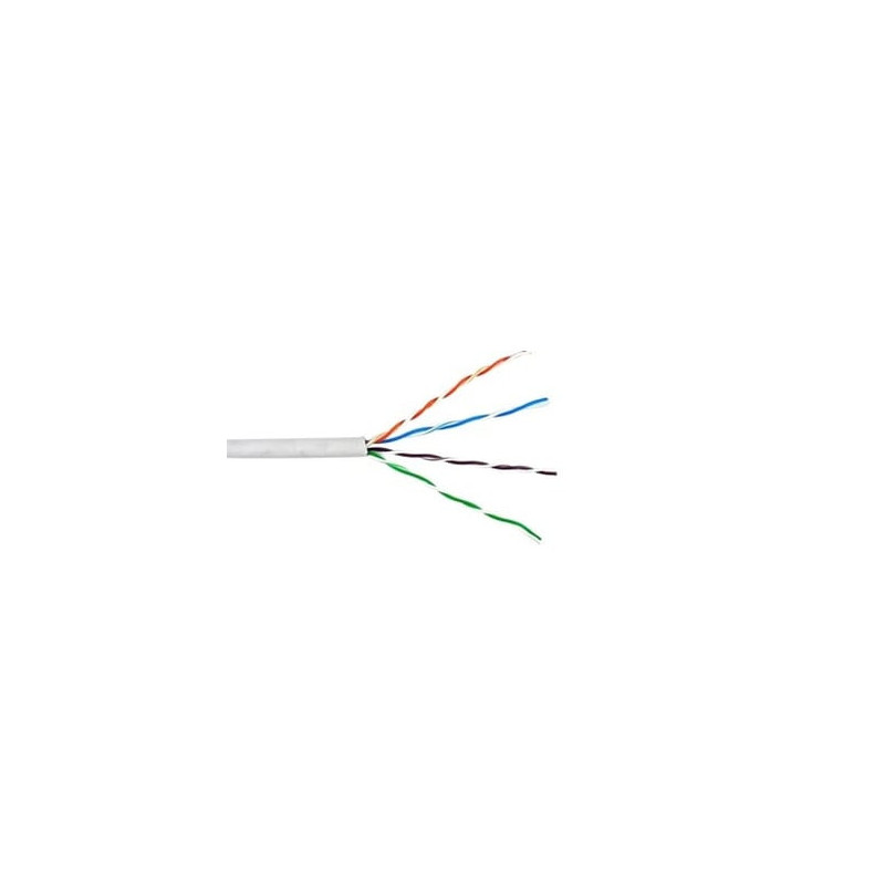 Bobina de Cable de 305 Metros UTP Cat6 Riser / Color Blanco / UL, CMR,