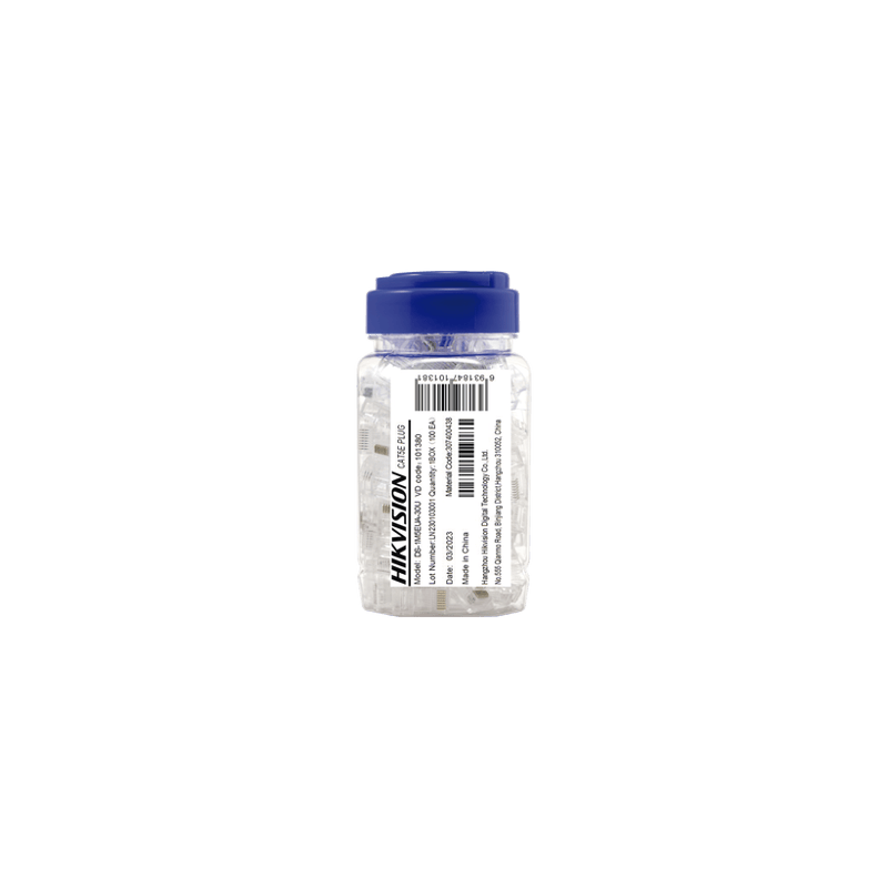 Bote con 100 Piezas de Plug Modular RJ45 / Cat 6 / Chapado en Oro a 30