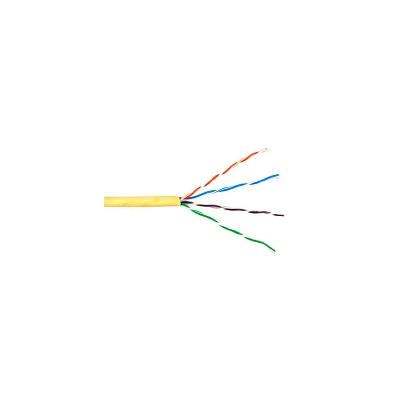 Bobina de Cable de 305 Metros UTP Cat6 Riser / Color Amarillo / UL, CM