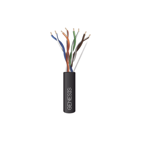 Bobina de Cable de 305 metros / UTP Cat6 PLENUM / Color Negro / UL, CM