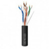 Bobina de cable de 305 Metros Cat6 CALIBRE 24 Exterior para CLIMAS EXT