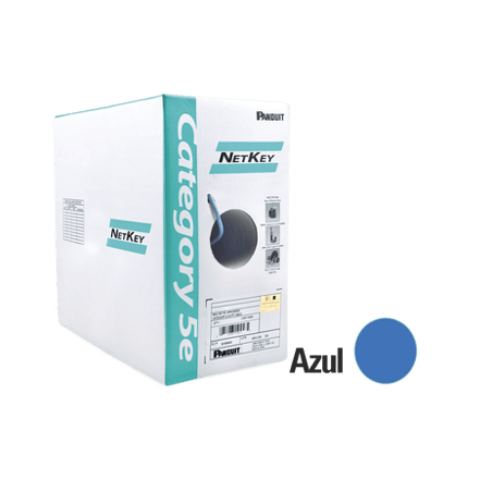 Bobina de Cable UTP de 305 m. de Cobre, NetKey, Azul, Categoría 5e (24