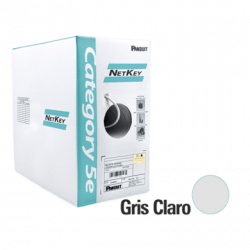 Bobina de Cable UTP 305 m. de Cobre, NetKey, Gris Claro, Categoría 5e