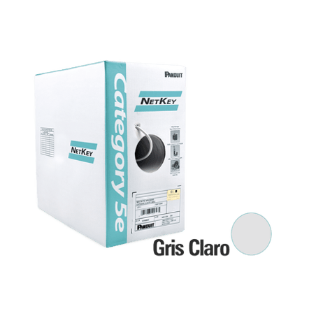 Bobina de Cable UTP 305 m. de Cobre, NetKey, Gris Claro, Categoría 5e