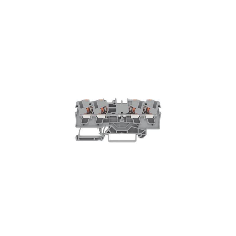 Borna de paso para 4 conductores; con tecla; 4 mm²; con orificio de pr