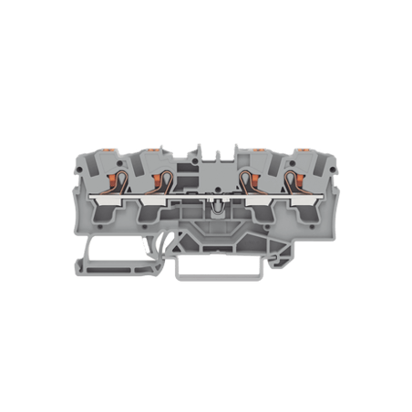 Borna de paso para 4 conductores; con tecla; 4 mm²; con orificio de pr