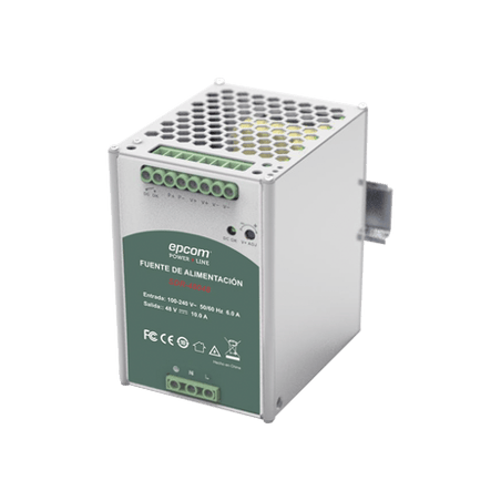 Fuente de Poder Industrial 48 Vcc  10A / 480W / Función relay Vcc  / F
