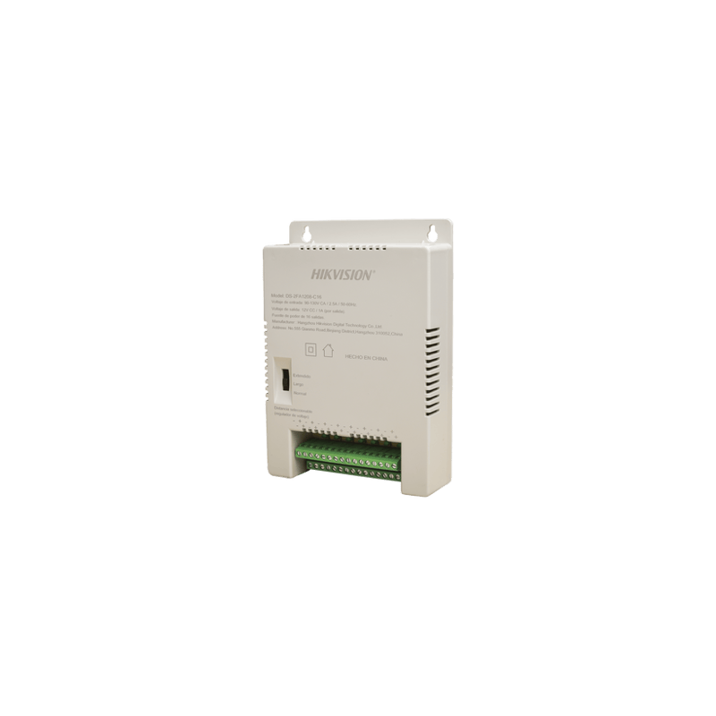 Fuente de Poder Regulada 12 Vcc / 13.5 Vcc / 15 Vcc para 16 Cámaras /