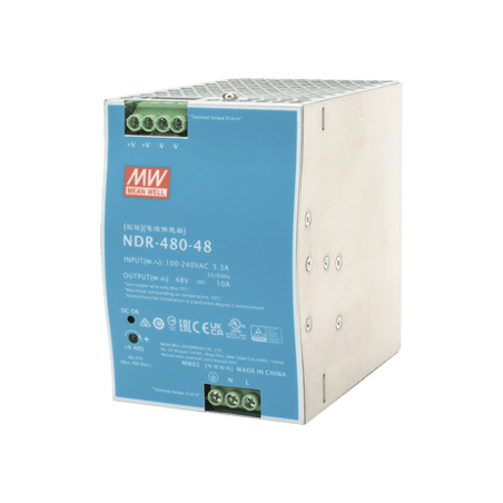 Fuente de Poder Industrial de 480W, salida 48 Vcc, para montaje en rie