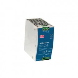 Fuente de Poder Industrial de 240W, salida 48Vcc, 5A, para montaje Rie