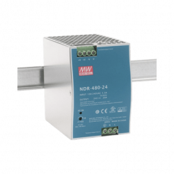 Fuente de Poder Industrial de 480W, salida 24 Vcc, para montaje en Rie