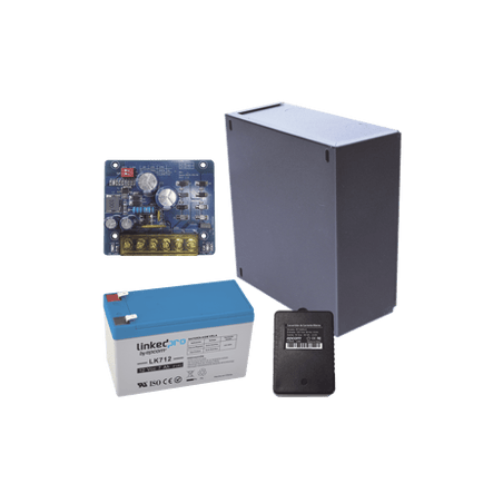 Kit con fuente PLB2 con salida de 12 Vcc a 2.5 Amper, incluye transfor