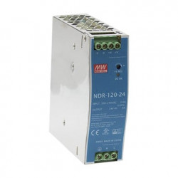 Fuente de poder industrial de 120 W, salida 24 Vcc, entrada 90264 VCA,