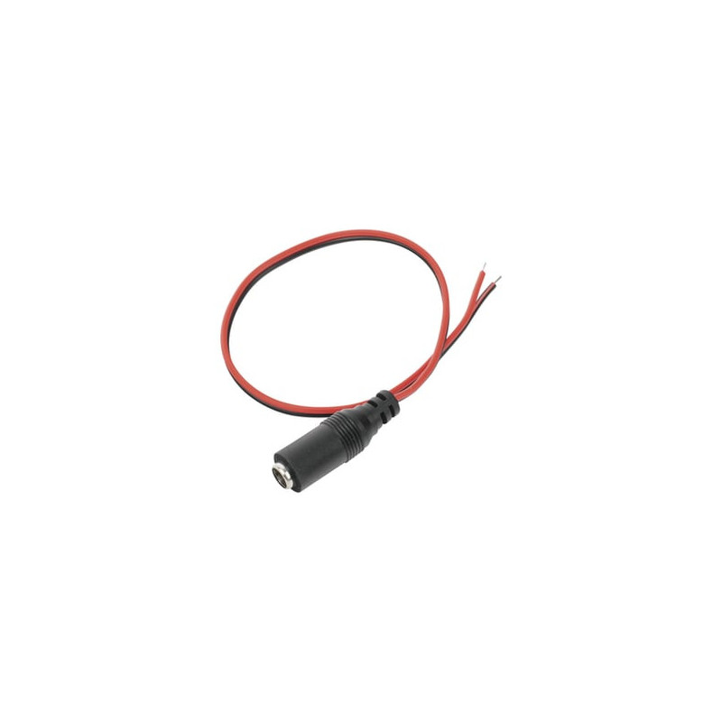 Cable con conector hembra, alimentación para Vcc con puntas libres.