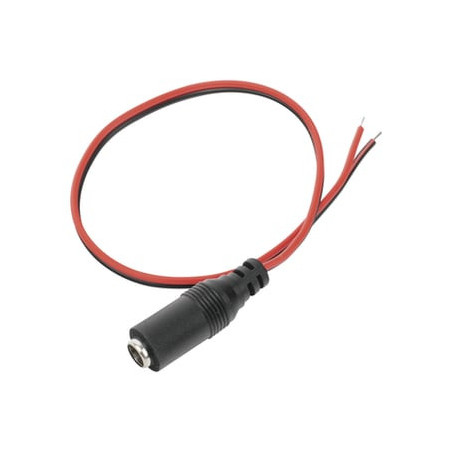 Cable con conector hembra, alimentación para Vcc con puntas libres.