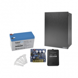 Kit con fuente PLB3 con salida de 12 Vcc a 4 Amper, incluye transforma