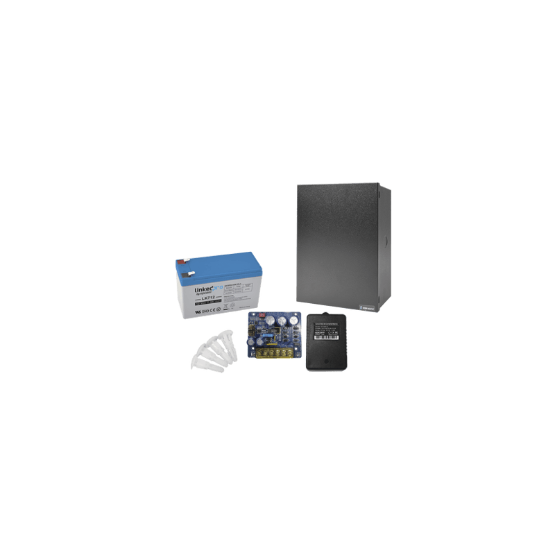 Kit con fuente PLB3 con salida de 12 Vcc a 4 Amper, incluye transforma