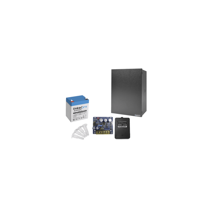 Kit con fuente PLB3 con salida de 12 Vcc a 4 Amper, incluye transforma