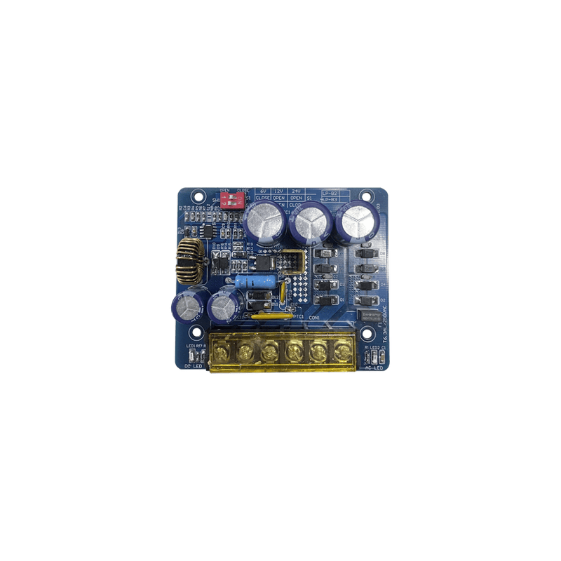 6 o 12  o 24 Vcc  4 A / Fuente tipo tarjeta/ 1 salida / requiere trans