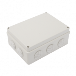 Caja Derivación-Conexión de Plástico (140 X 190 X 76 mm) con 10 Glándu