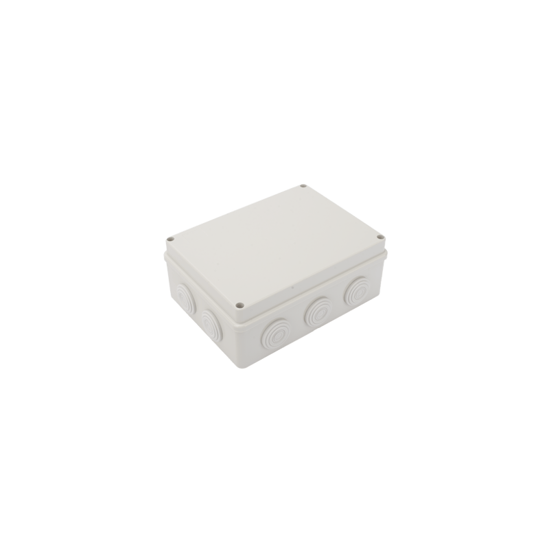 Caja Derivación-Conexión de Plástico (140 X 190 X 76 mm) con 10 Glándu