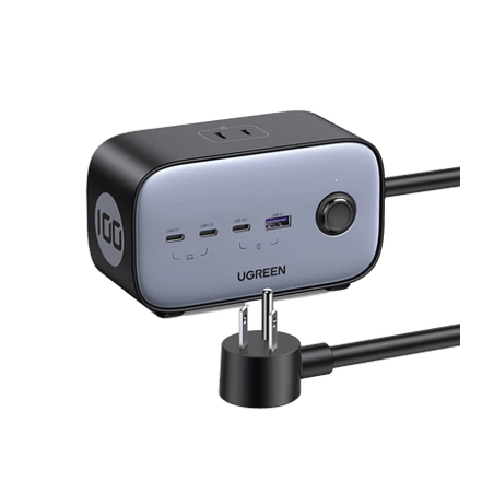 Cargador de Escritorio y Tomacorriente Múltiple  3 Puertos USB-C  1 Pu