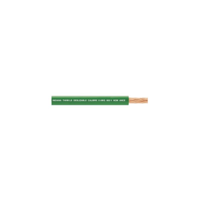 6 AWG / Cable Eléctrico / 1 Conductor /  Cobre /  Recubierto THW-LS /