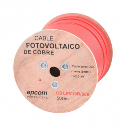 Carrete de 500 Metros / Cable Fotovoltaico Rojo  / Material COBRE / 6m